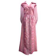 1960's Alfred Shaheen Pink Gown