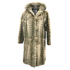 Retro Canadian Lynx Fur Coat