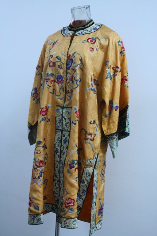 vegetable print robe