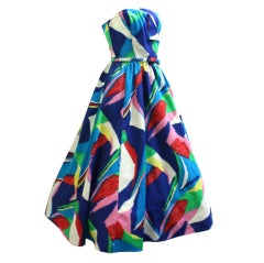 Vintage 80's Fifties Look Victor Costa  Abstract Sundress