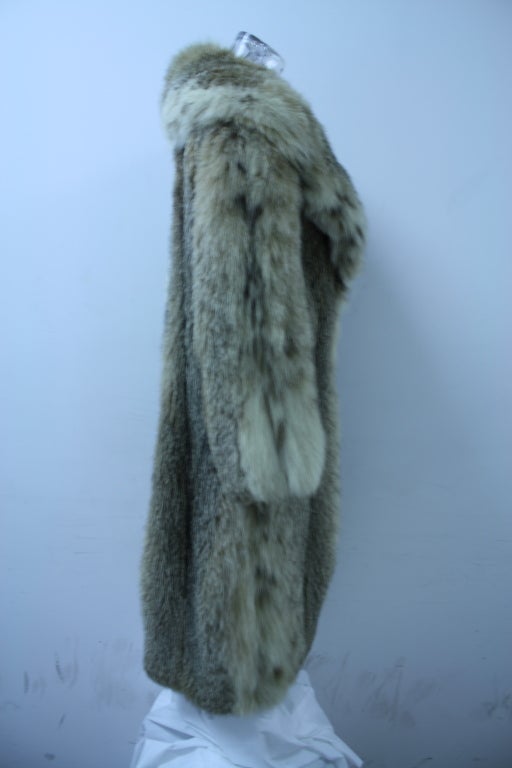 Women's 1980's Canadian Lynx Full Length Coat For Sale
