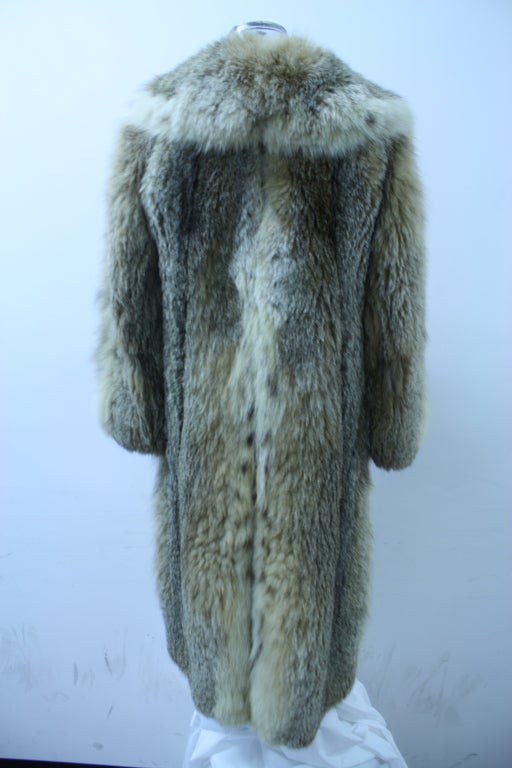 1980's Canadian Lynx Full Length Coat For Sale 1