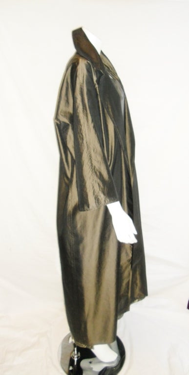 Zoran long  silk coat and maxi dress ensamble 3