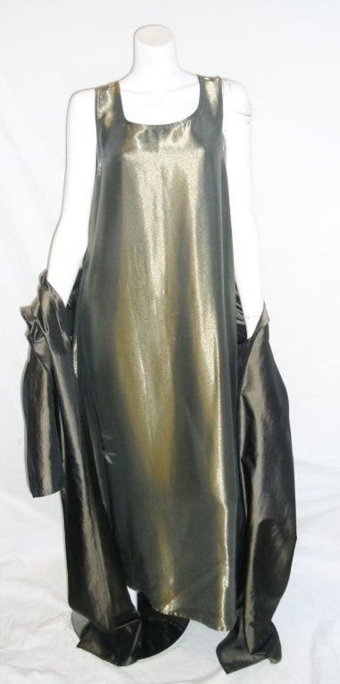 Zoran long  silk coat and maxi dress ensamble 6