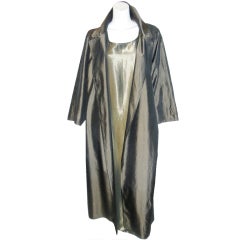 Zoran long silk coat and maxi dress ensamble at 1stDibs