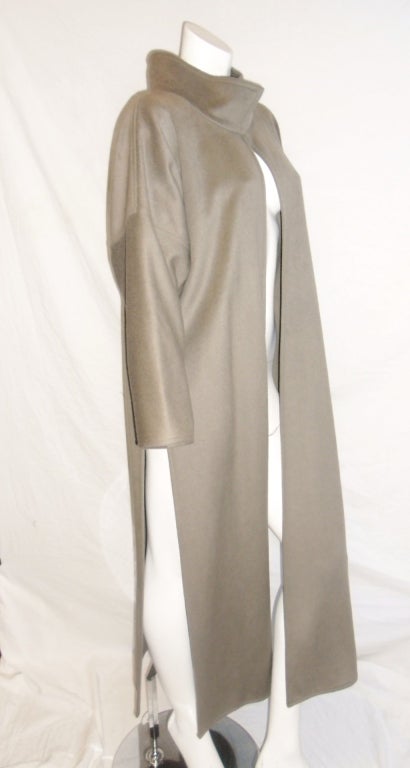 Yummy soft 100% angora long duster. High collar with hook and eye closure. sand color. One size Length 58