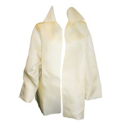 Zoran Ivory horsehair silk jacket blouse