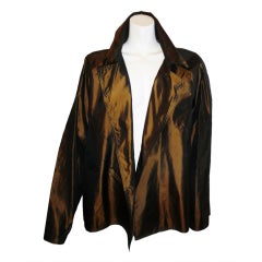 Zoran brown silk taffeta Shirt Jacket