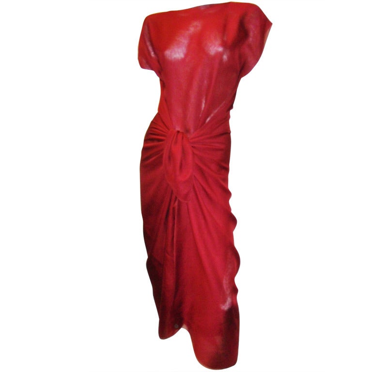 Zoran silk double chiffon wrap dress