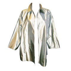 Zoran Silver Silk  taffeta  shirt