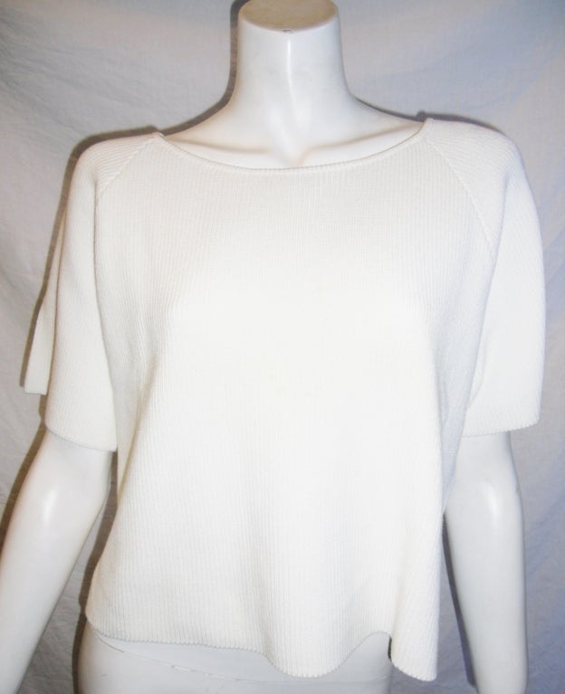 Women's Zoran White Cotton Sweater top