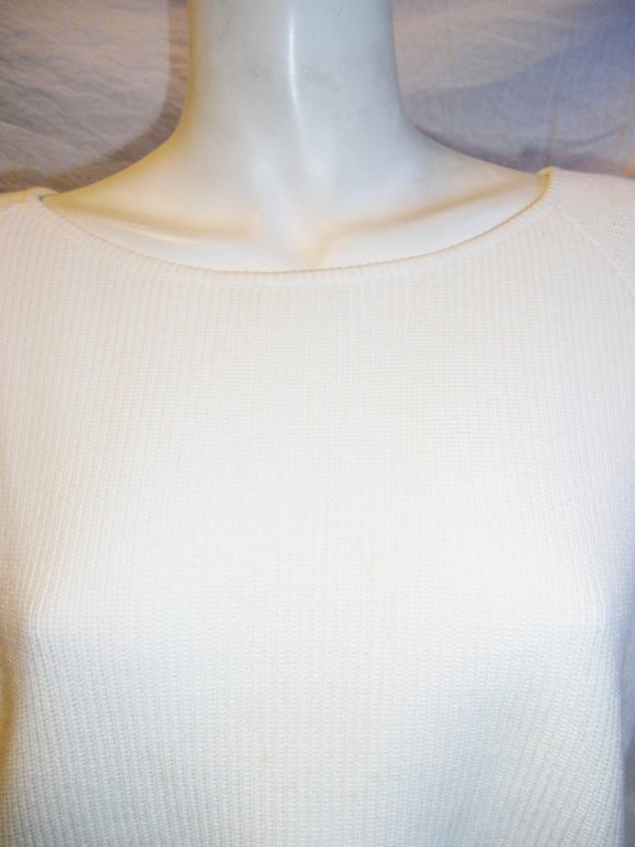 Zoran White Cotton Sweater top 2