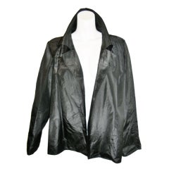 Zoran Black silk taffeta Shirt Jacket
