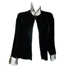 Zoran black extra fine reversible wool silk blouse