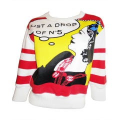 "Just a drop of No 5" Chanel  sweatshirt top Coll 2001