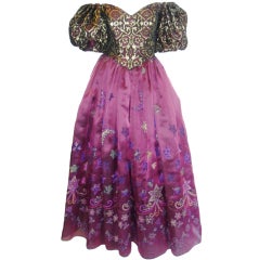 Zandra Rhodes  Vintage  Disney inspired   Gown/ dress  like a wrinkle in time 