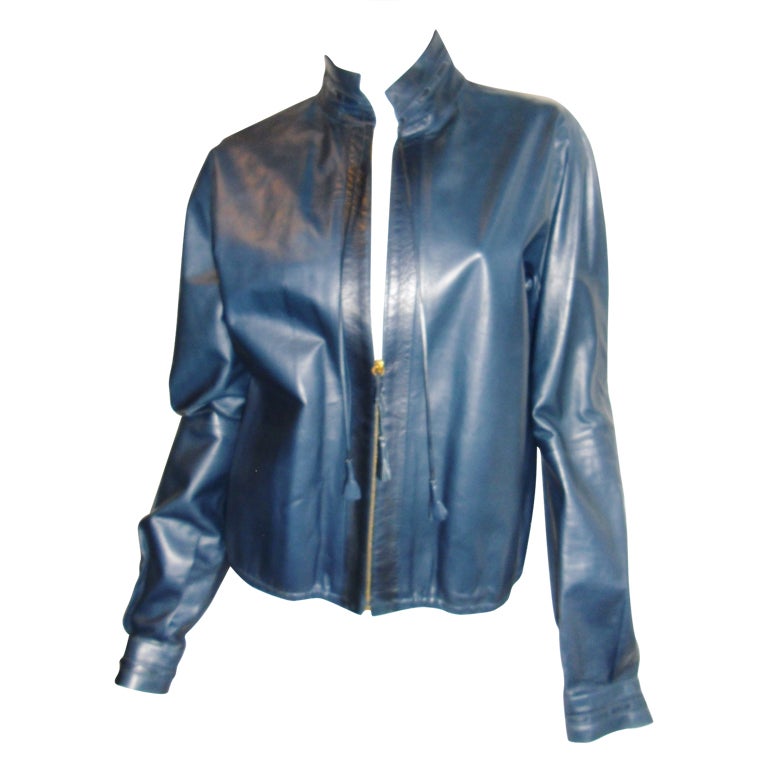 YSL Yves Saint Lauren Vintage Leather Jacket at 1stdibs