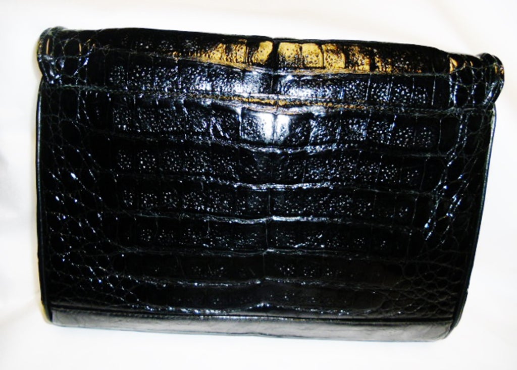 Women's Donna Elissa genuine alligator cross body/clutch bag