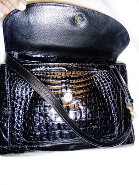 Donna Elissa genuine alligator cross body/clutch bag 1