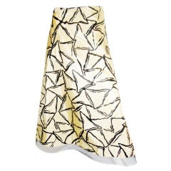 Geoffrey Beene "Triangle" taffeta skirt w horse hair