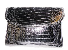 Vintage Donna Elissa genuine alligator cross body/clutch bag