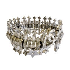 Chanel  Crystal Column Cuff Bracelet