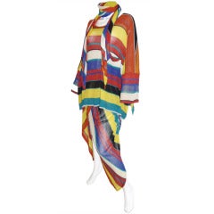 Missoni Vintage  3 piece skirt top and scarf set 1970
