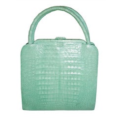 Nancy Gonzales Tiffany Blue  Crocodile handbag