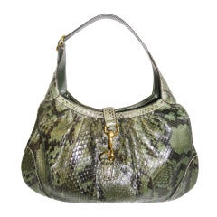 Gucci Jackie O Large Python Shoulder Bag