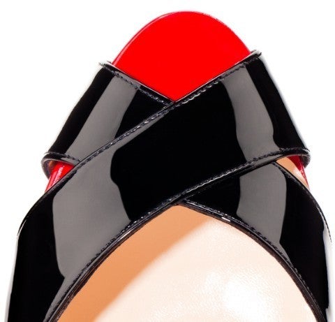 Christian Louboutin Black Patent Leather Shelley Shoe Size 39.5 For Sale 1