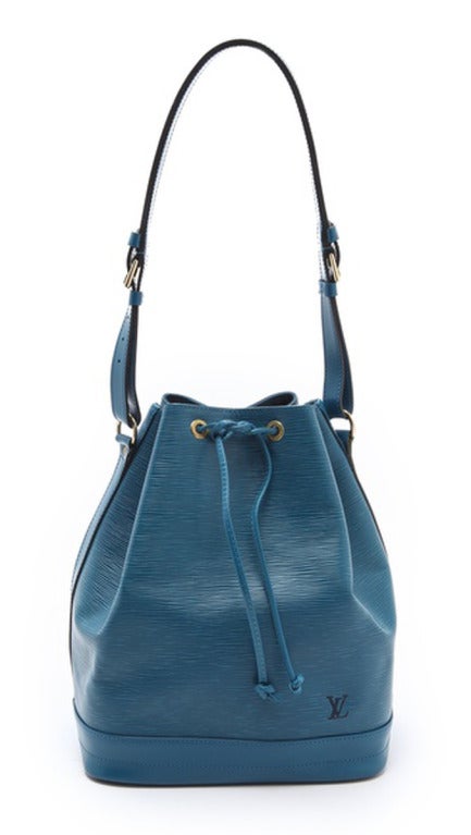 Louis Vuitton Blue Epi Bucket Bag at 1stdibs