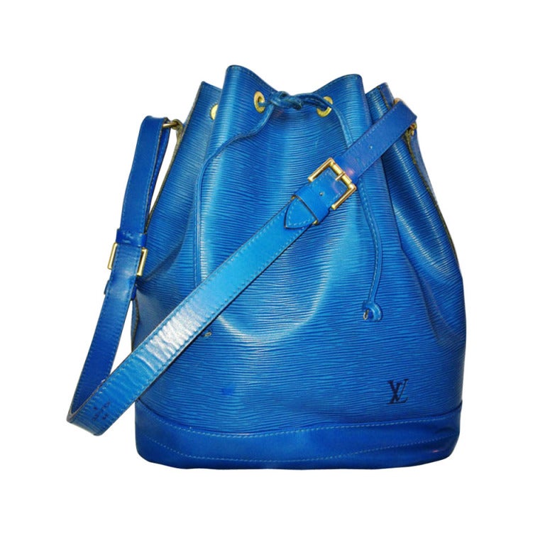 Louis Vuitton Blue Epi Bucket Bag at 1stdibs
