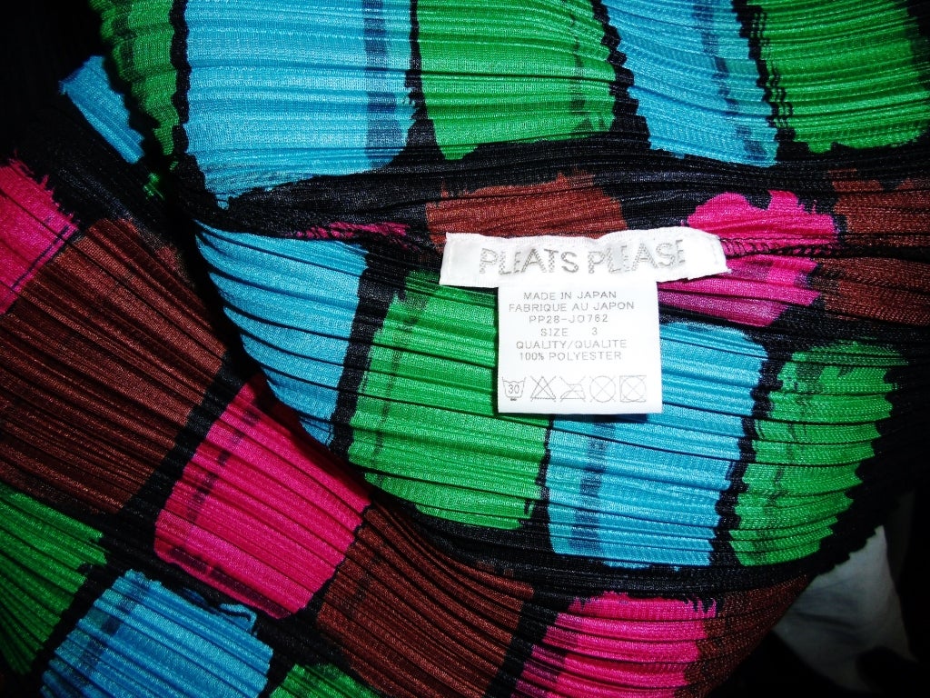 Multi color Miyake  open shirt pleats please In New Condition In New York, NY