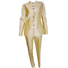 Vintage Givenchy Couture Silk Pantsuit