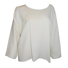 Zoran Ivory silk Tunic