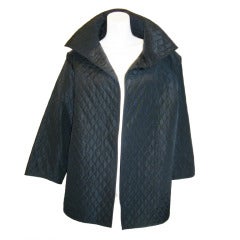 Zoran diamond quiltedsilk rain coat