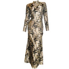Vintage Pierre Balmain Asian inspired brocade ensemble/gown 1960's