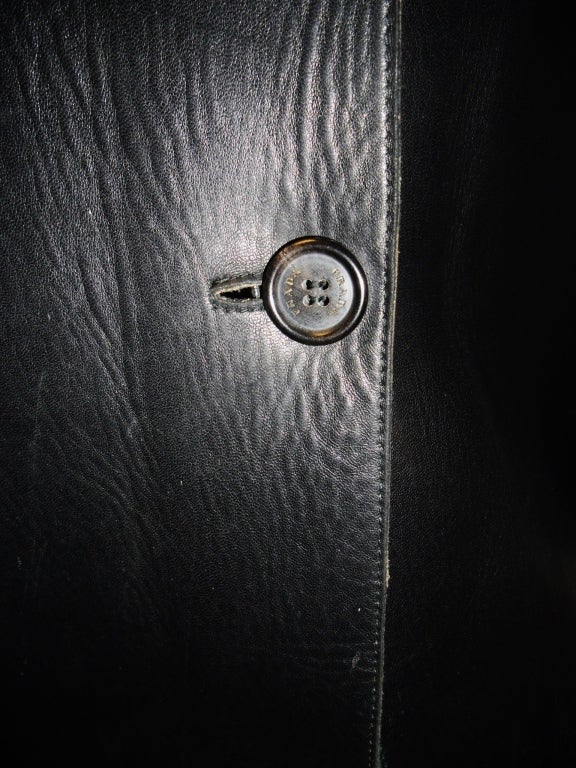Prada Black Leather Coat 5