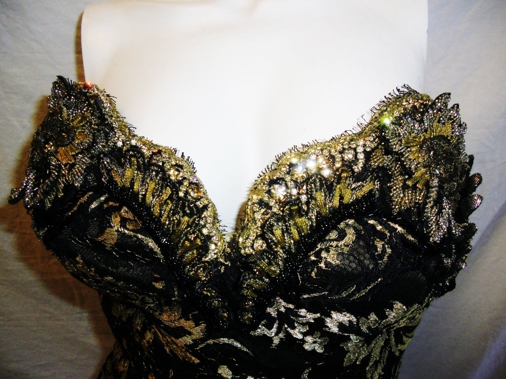 Christian Lacroix Couture Spectacular corset Vintage Gown 2