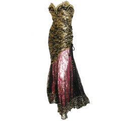 Christian Lacroix Couture Spectacular corset Vintage Gown