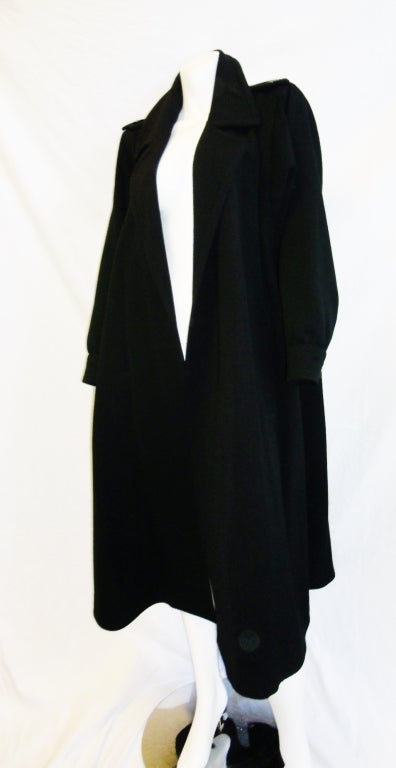YVES SAINT LAURENT Rive Gauche  Wool  swing oversized  Coat