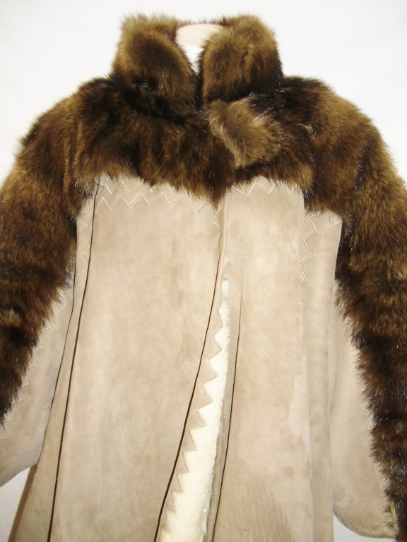 Fendi Fabulous swing shearling Fur coat at 1stdibs