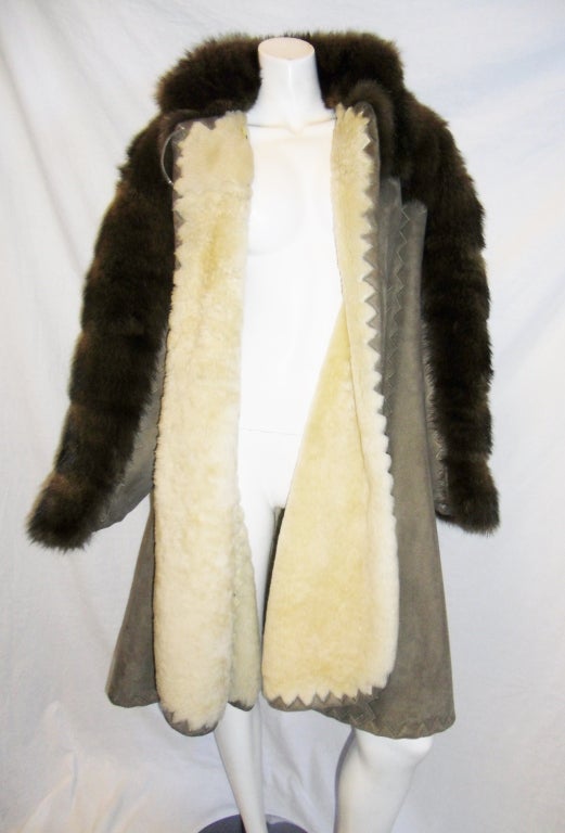 Fendi  Fabulous swing shearling Fur coat 2