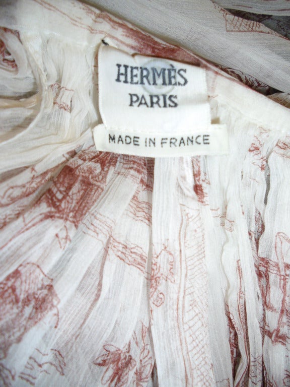 Women's Hermes romantic silk wrap skirt