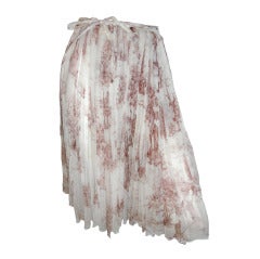 Hermes romantic silk wrap skirt