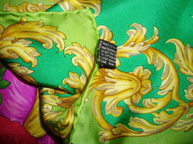 Versace Vintage Silk Scarf 