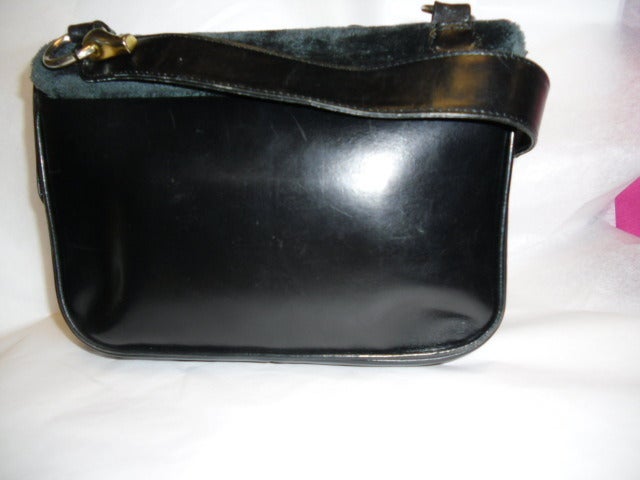 Rare Roberta di Camerino Velvet and Leather shoulder bag In Good Condition In New York, NY
