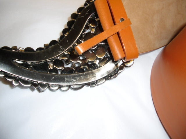 Etro New Extra large Jeweled Buckle Belt In New Condition In New York, NY