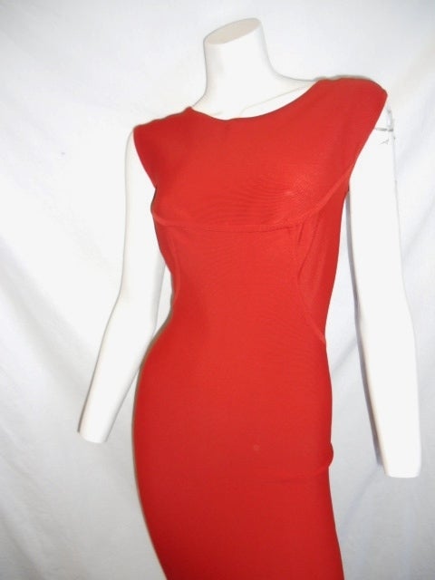 Original Herve Leger Red Bandage Dress New With Tags In New Condition In New York, NY