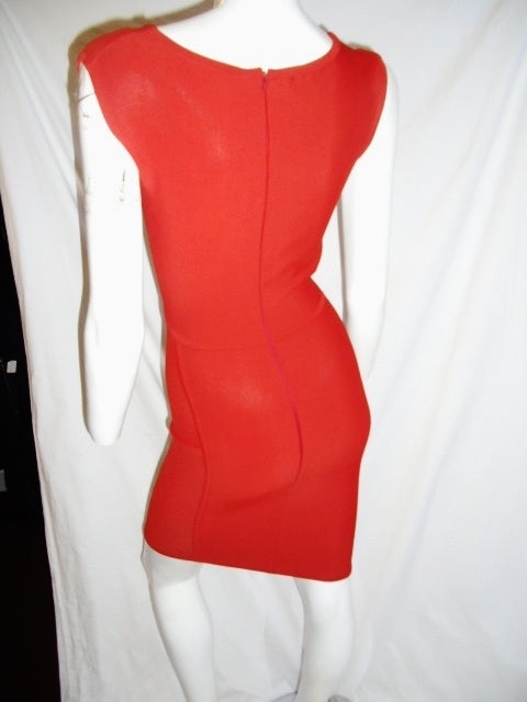 Women's Original Herve Leger Red Bandage Dress New With Tags